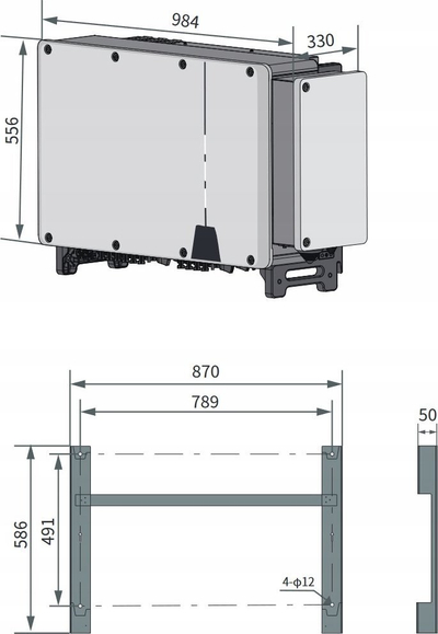 Inverter diellor Solplanet ASW 100K LT, trefazor, 100 kW