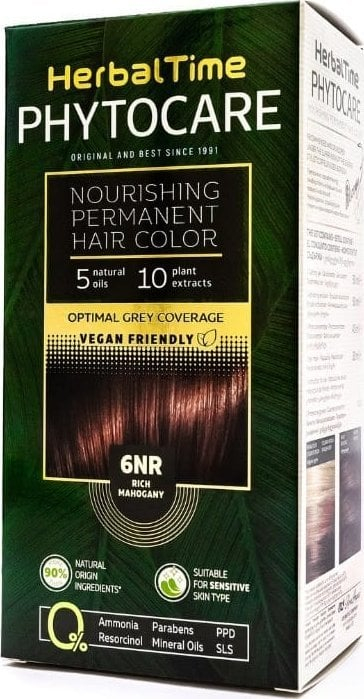 Боја за коса Herbal Time Natural 6NR, Rich Mahogany, од махагони