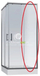 Panel xhami dushi Cersanit Onega 90, xham transparent, çelik inox