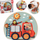 Lodër druri Classic World Fire Engine Busy Board, panel aktiviteti, 29 x 23.5 cm, shumëngjyrëshe