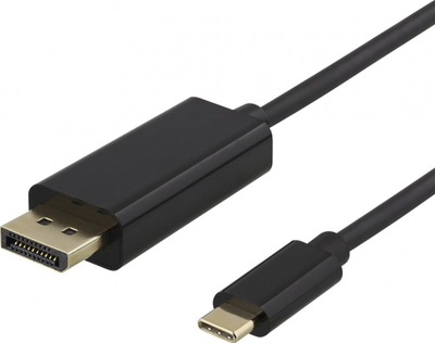 Kabllo video DELTACO USB C në DisplayPort, 2m, 4K, i zi