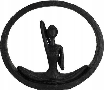 Figurinë dekorative Yoga, 19.5 cm, material i fortë, ngjyra të thjeshta