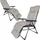 Градинарска столица Patio Malaga Plus H039-06PB, преклопна, со дебело перниче, сива со ромбови