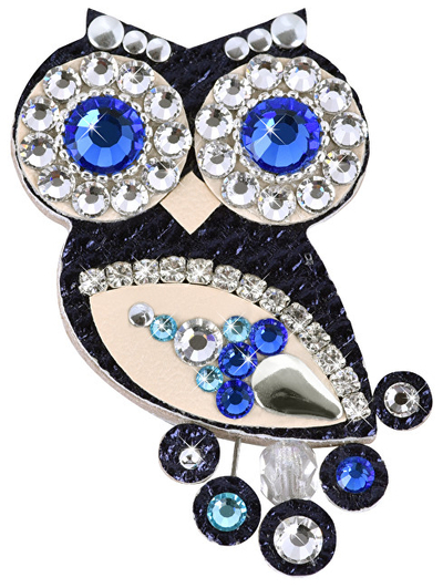 Brosh Owls Blue II, i zi/kaltër