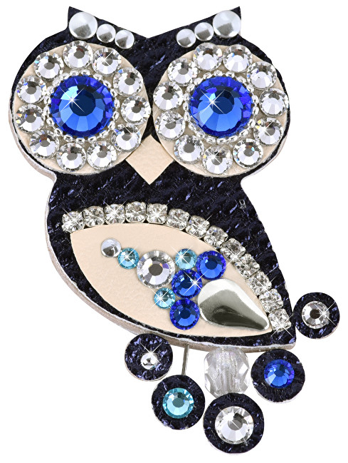 Brosh Owls Blue II, i zi/kaltër