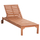 Shezlong plazhi Stellano HM6159, dru teak, me rrota, natyral