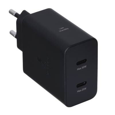 Karikues AC Samsung EP-T5020, 2x USB Type-C, karikim i shpejtë, i zi