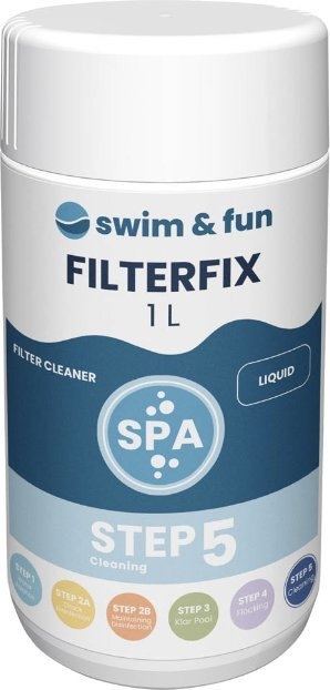 Solucion pastrimi Swim &amp; Fun Spa FilterFix, 1L, për filtra spa dhe pishine