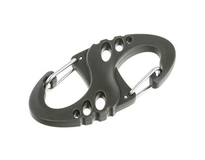 Set karabinash Mil-Tec S-Hook, 10 copë, DuraFlex dhe metal, jeshile