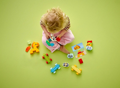 Lodra ndërtuese LEGO Duplo Animal Train 10412, set edukativ, 18 muaj+, shumëngjyrësh