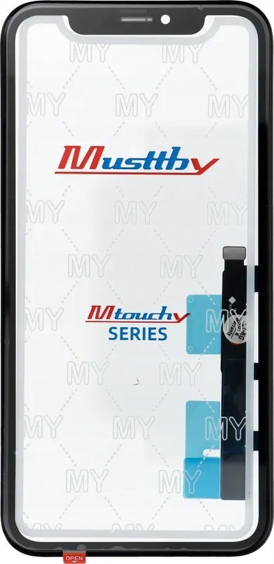 Ekran prekje Musttby Mtouch Series, për iPhone XR, me kornizë, i zi