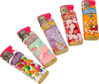 Çakmak me erë Unilight ELICO ULD-1149, flakë jet, Bubble Gum