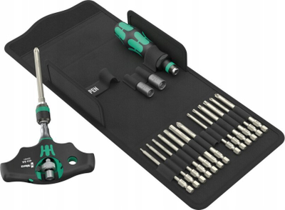 Set kaçavidash Wera Kraftform Kompakt 400 RA SHK, 18 copë, me bitë dhe kapëse, shumëngjyrëshe