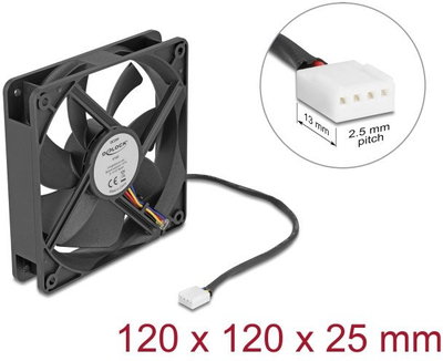 Ventilator PC Delock aksial, 120mm 24V DC, i zi