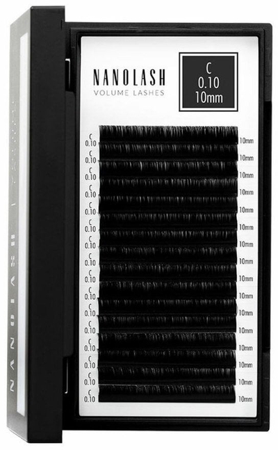Qerpikë t’remë Nanolash Volume Lashes, 0.10 C, 10mm, 1 copë