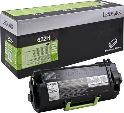 Toneri Lexmark 622H, kapacitet i lartë, i zi