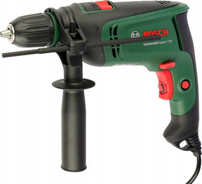 Makineri goditëse Bosch, 730W, mandrinë pa çelës, jeshile