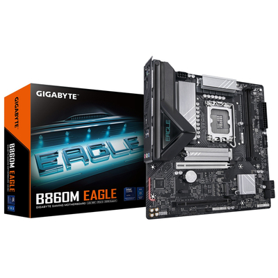 Pllakë amë Gigabyte B860M EAGLE, Micro-ATX, LGA 1851, DDR5 9066 MT/s, e zezë