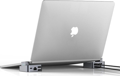 Hub multifunksional edhe mbajtëse për MacBook Pro Joyroom S-H121, gri