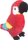 Lodër pelushi Beppe Scarlet Macaw Parrot, 28cm, me zë, e kuqe