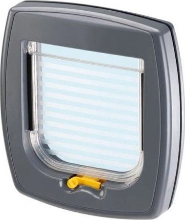 Derë për mace Ferplast Cat Flap S, 2 drejtimesh, gri