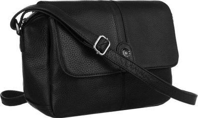 Çantë crossbody për goca Peterson, lëkurë natyrale, portofol RFID, e zezë