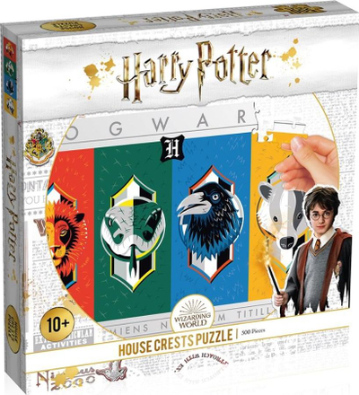 Puzzle Winning Moves: Harry Potter House Crest, 500 elemente, +10 vjeç