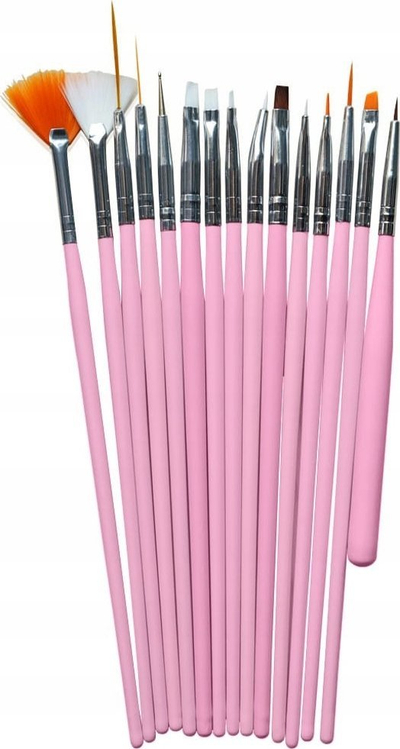 Set furçash manikyri Sunone Professional, 15 copë, rozë