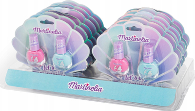 Set llak thonjsh për kalamajt Martinelia Let’s Be Mermaid Nail Duo, 2x4ml, me bazë uji, rozë edhe blu