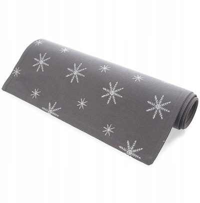 Rrugicë tavoline Pepco Orion PŁATEK, pambuk 130x32cm, gri