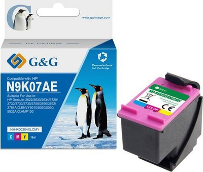 Patron boje G&G NH-RC304XLCMY, kompatibil me HP 304XL, 18 ml, ngjyra