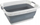 Shportë rrobash e palosme, plastike, me 2 doreza, 60.2 x 45.6 x 28 cm, e bardhë