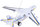 Avion lodër me telekomandë RC0609 B718, drita LED, i bardhë
