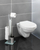Mbajtëse letre tualeti Wenko Rivalta, me furçë WC, çelik inox, argjendtë