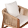 Karrige druri teak me litar & jastëkë 60×62×74–88 cm (HM9455.01)