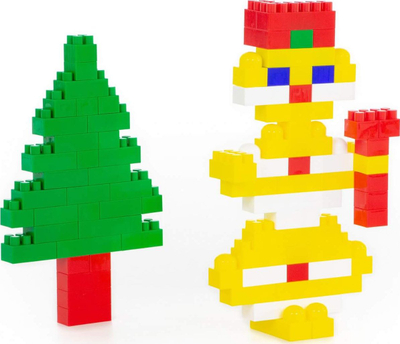 Lodra ndërtuese Polesie Basic Building Blocks Super Mix, 240 copa, shumëngjyrëshe, në qese