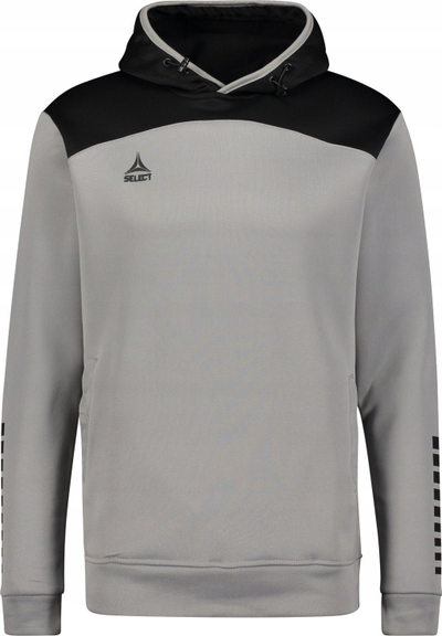 Bluzë me kapuç Select Oxford Hoodie T26-02148, 100% poliester i ricikluar, për burra, gri me të zezë