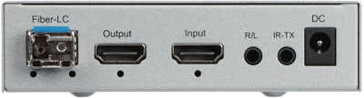 Konvertor HDMI me fibër optike HDMI-OFT-4K-20KM, 4K 60Hz, distancë 20 km, gri