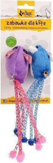 Lodra për mace Dingo Toy Cat Mice Tota & Upek, set 2 copë, shumëngjyrëshe