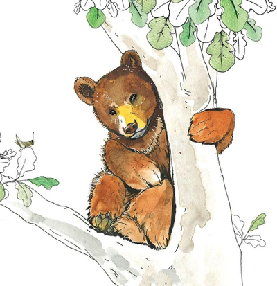 Kartë urimi Clear Creations Little Bear Swarovski CL1224, punu me dorë, me zarf, shumëngjyrëshe