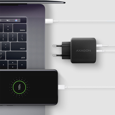 Karikues muri Axagon ACU-PQ45, 45W, 2 porta USB QC3.0 PD, i zi