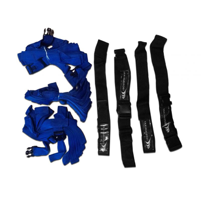 Rripa trajnimi për formacion futbolli Yakimasport T PRO 100173, set 4 lojtarë, të zinj