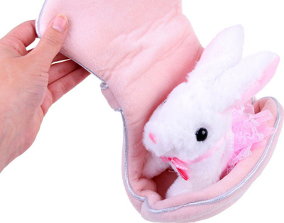 Set lodrash Interactive Bunny ZA3554, lepurush interaktiv, çantë pelushi, rozë