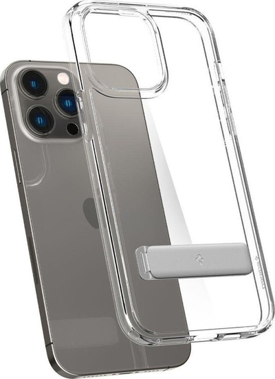 Mbulesë telefoni Spigen Ultra Hybrid S, për iPhone 14 Pro, me stand, transparente