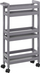Karrocë organizimi me 3 kate 5 Five Simply Smart, me rrota, 40x15x75 cm, gri beton