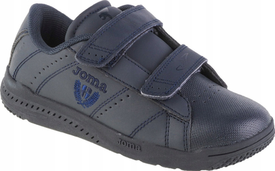 Atlete lëkure për çuna Joma Play Jr 2103, mbyllje me shirit ngjitës, shollë gome, blu navy