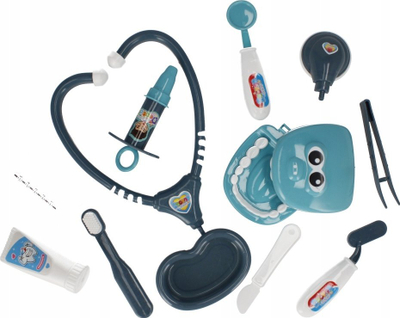 Set lodër dentisti Mega Creative 524541 me gjëra shoqëruese, për kalama 3+, ngjyrë blu