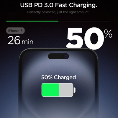Karikues muror Spigen Essential EE201EU, 20W, USB PD 3.0, i bardhë
