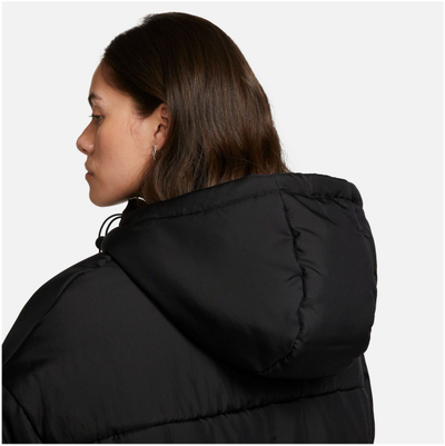 Xhaketë Nike Sportswear Puffer Therma-FIT Loose, me kapuç, për femra, e zezë