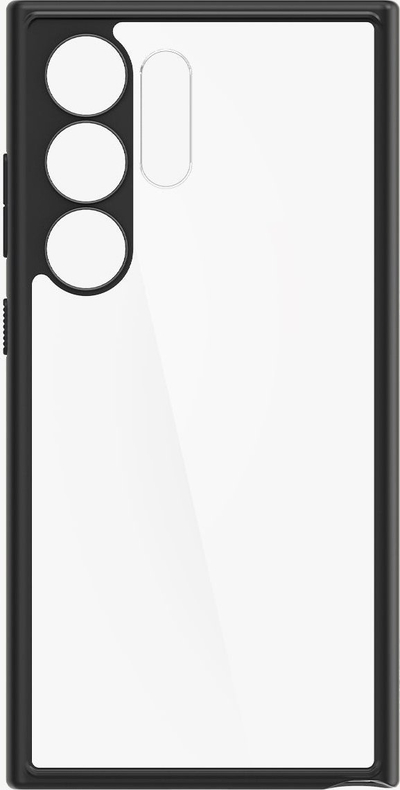 Kapak telefoni Spigen Ultra Hybrid për Samsung Galaxy S24 Ultra, pjesa e pasme transparente, i zi mat
